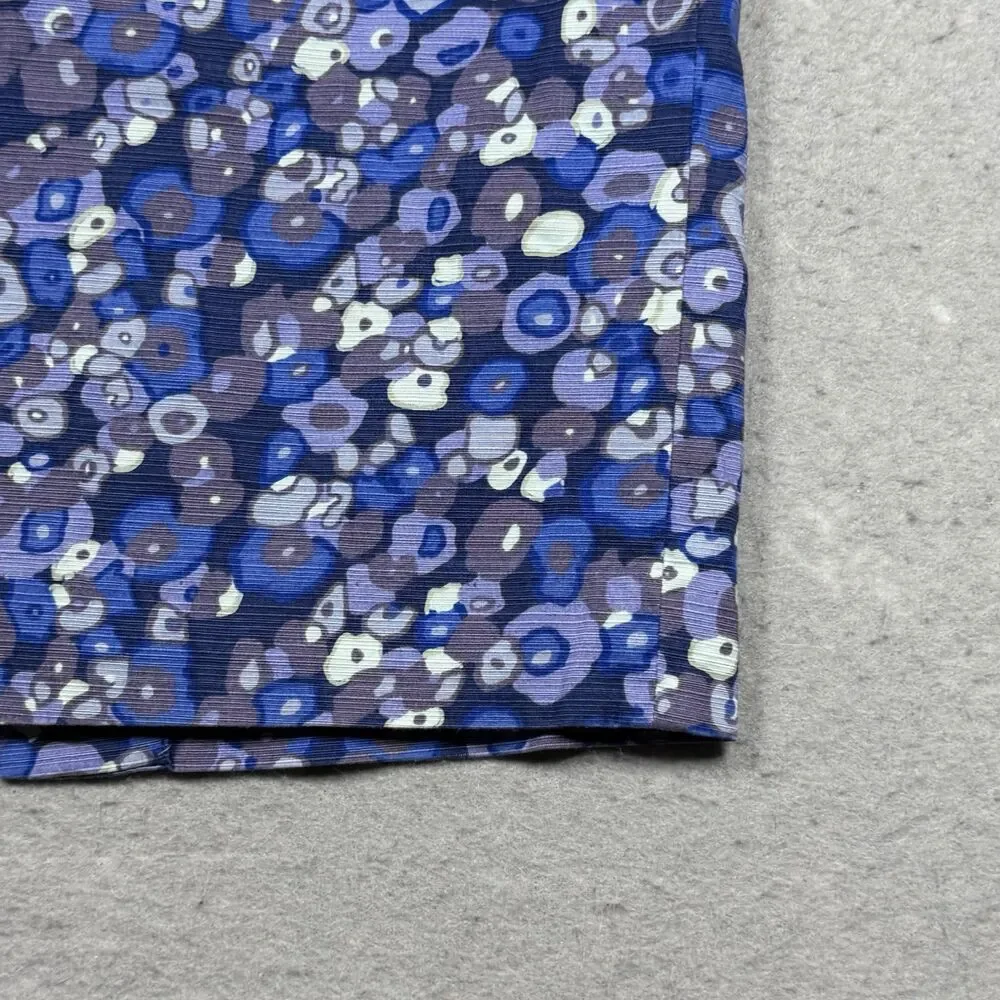 Boden Floral Pencil Skirt Women’s 6L Blue White Floral Cotton Blend Knee Length